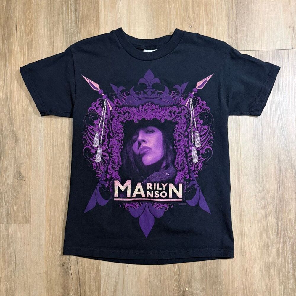 Vintage Marilyn Manson Mechanical Animals Black Shirt Sz Youth L Industrial 90s